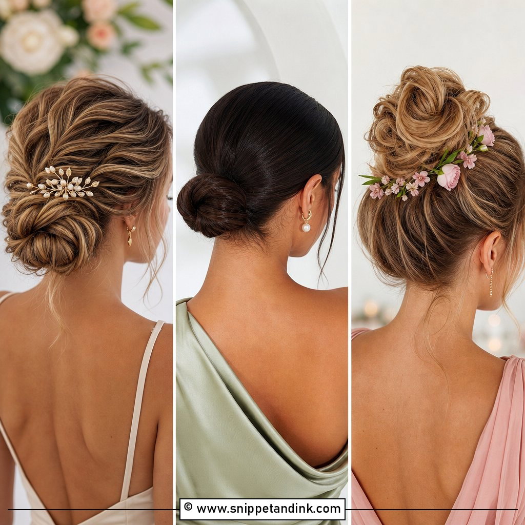 15 Bridal Party Updo Ideas for Polished Wedding Style