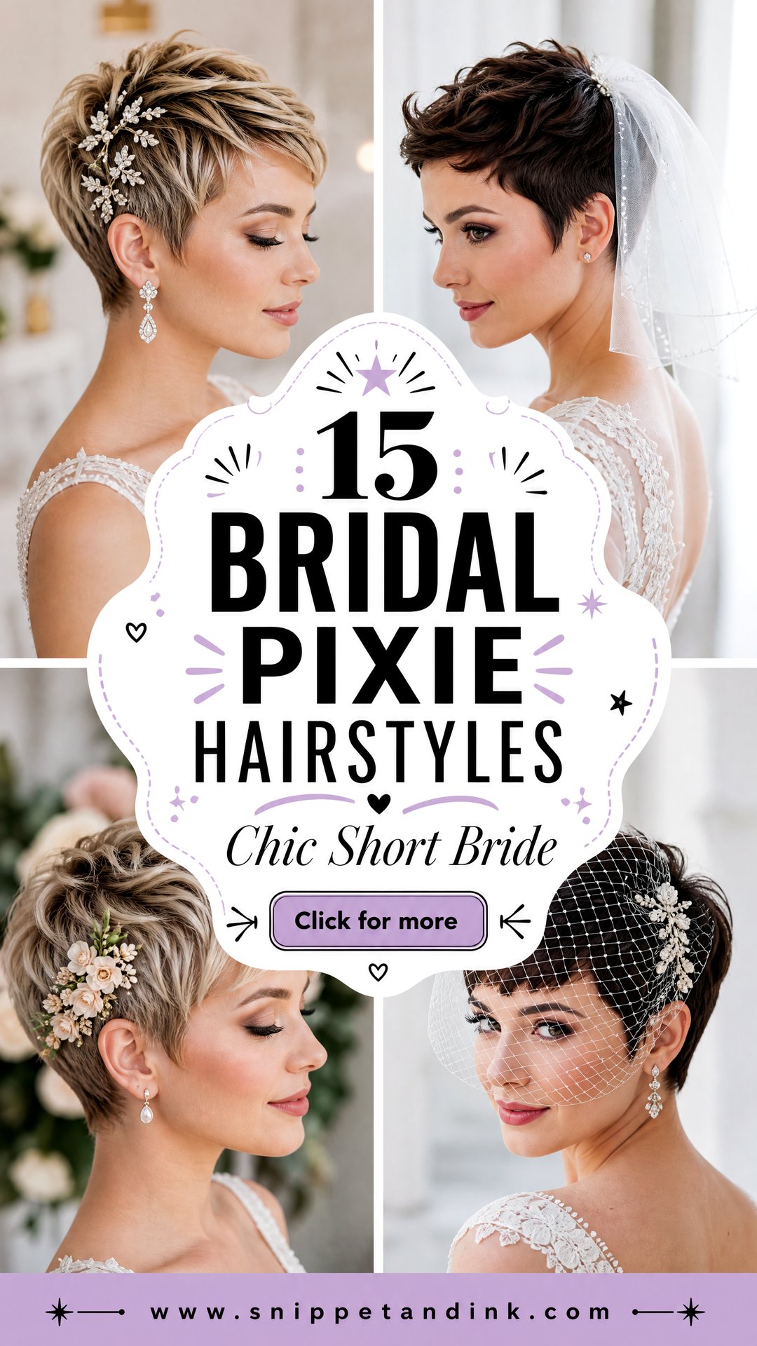 15 Bridal Pixie Hairstyles for Chic Short-Hair Brides - 15 Bridal Pixie Hairstyles for Chic Short-Hair Brides