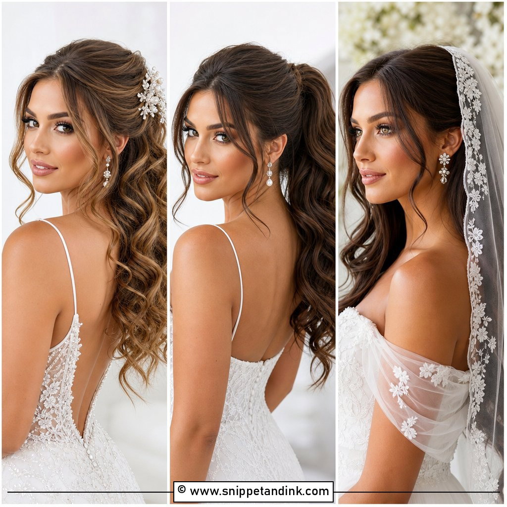 15 Bride Brown Hair Ideas for a Rich Romantic Bridal Look