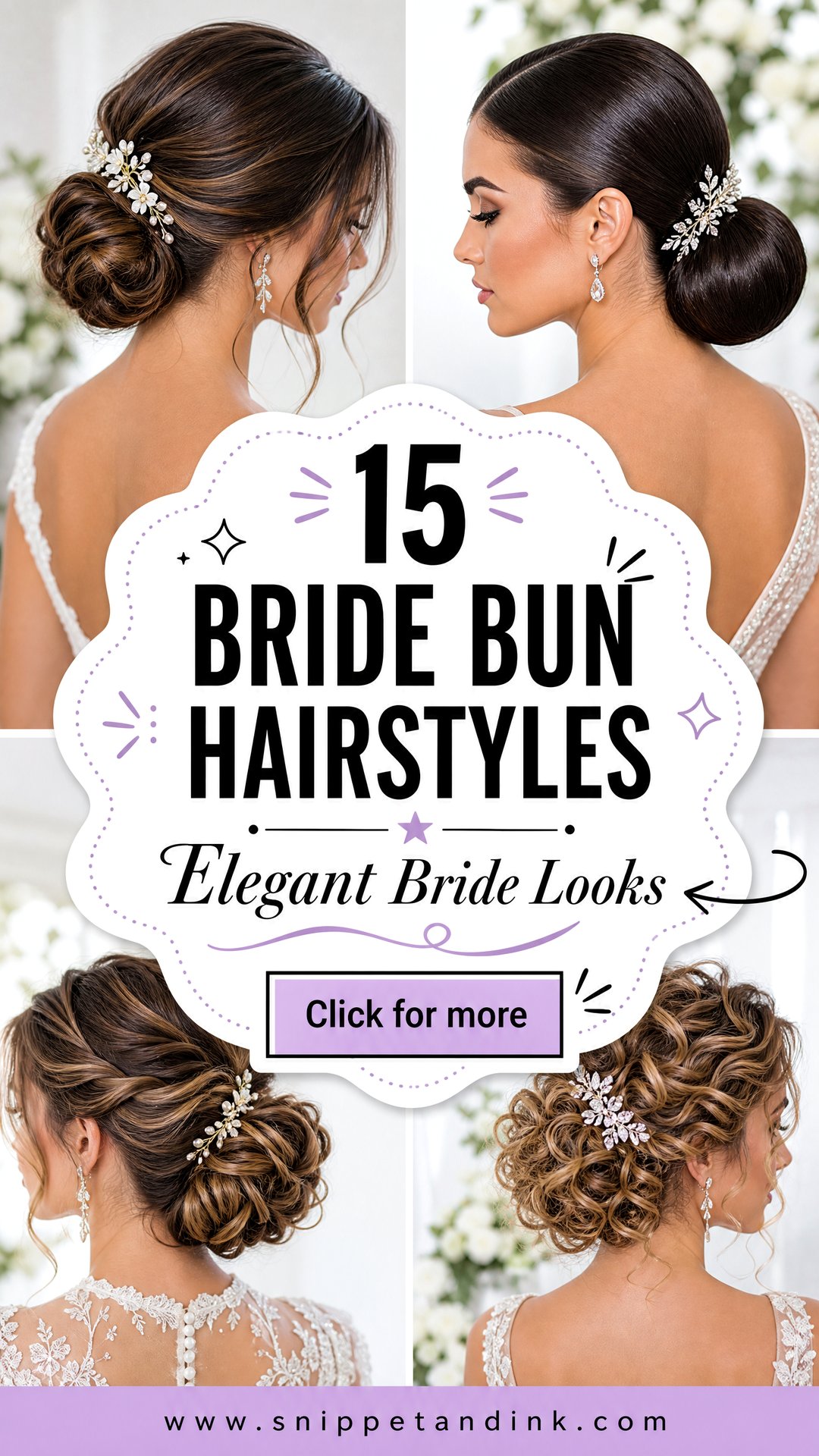 15 Bride Bun Hairstyles Wedding Day Looks for Elegant Brides - 15 Bride Bun Hairstyles Wedding Day Looks for Elegant Brides