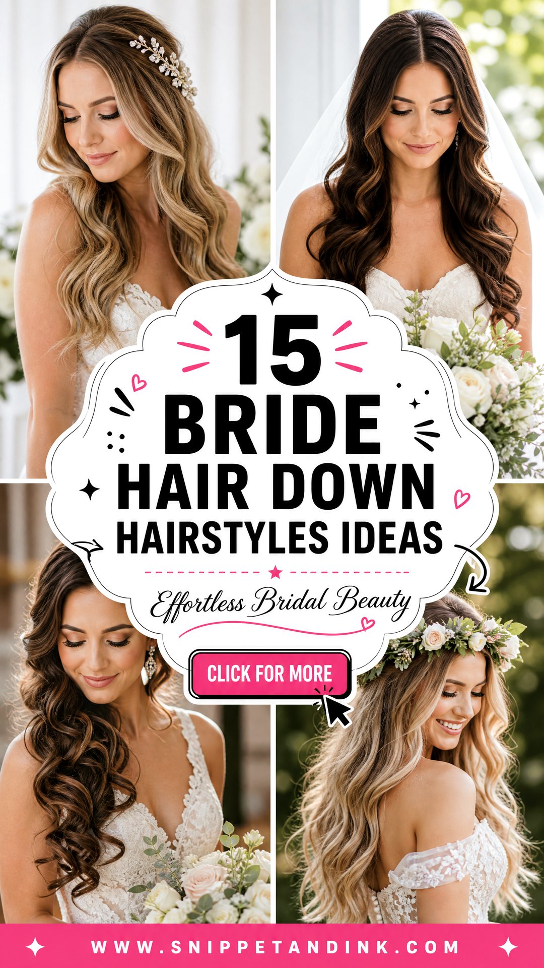 15 Bride Hair Down Hairstyles for Effortless Bridal Beauty - 15 Bride Hair Down Hairstyles for Effortless Bridal Beauty