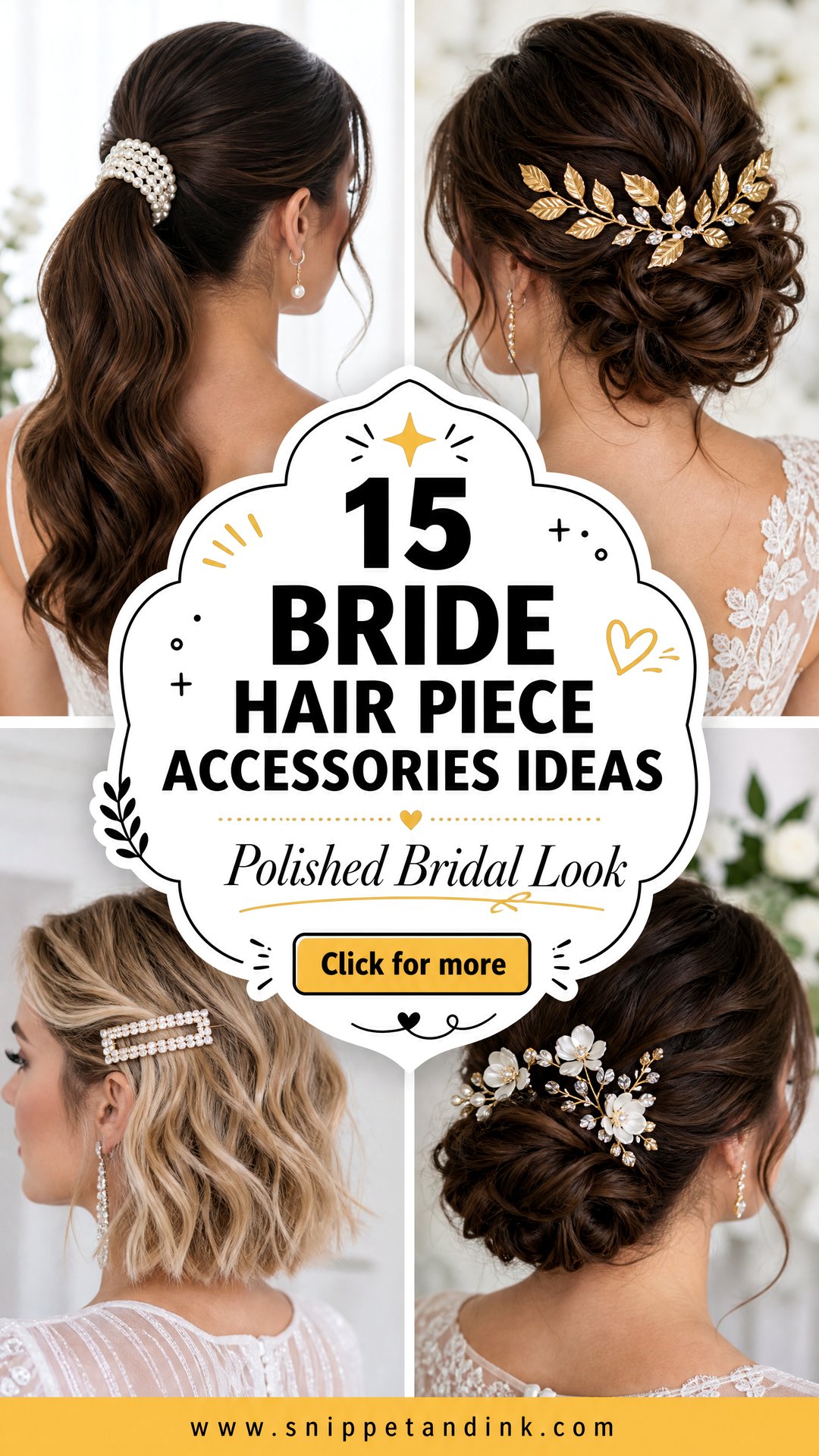 15 Bride Hair Piece Accessories for a Polished Bridal Look - 15 Bride Hair Piece Accessories for a Polished Bridal Look