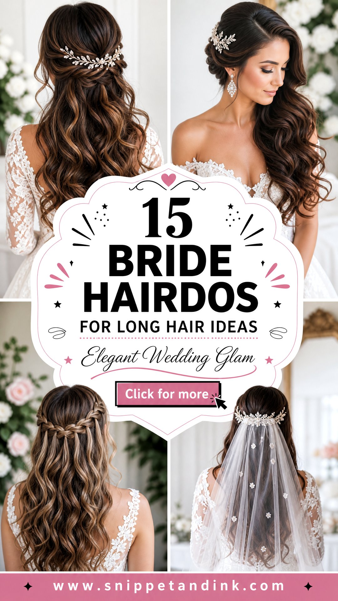 15 Bride Hairdos for Long Hair for Elegant Wedding Glam - 15 Bride Hairdos for Long Hair for Elegant Wedding Glam