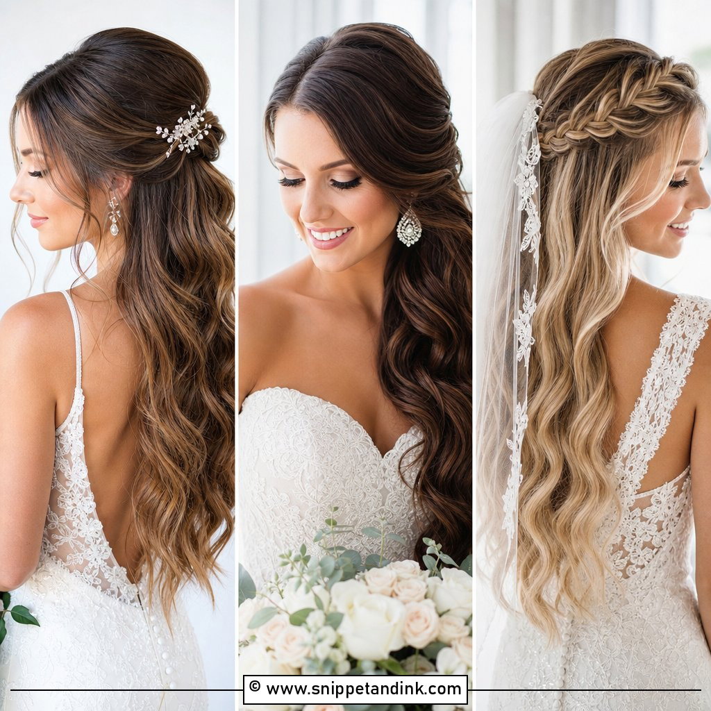 15 Bride Hairdos for Long Hair for Elegant Wedding Glam