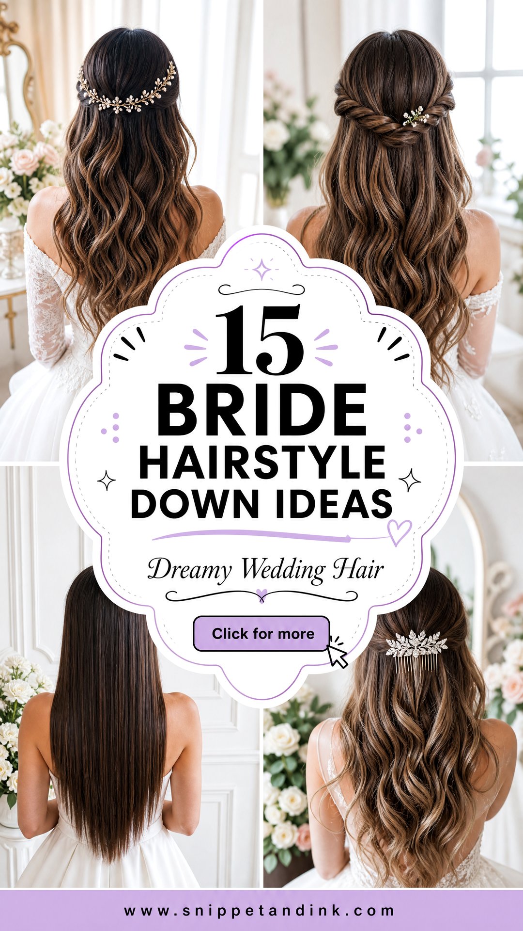 15 Bride Hairstyle Down Ideas for Dreamy Wedding Hair - 15 Bride Hairstyle Down Ideas for Dreamy Wedding Hair