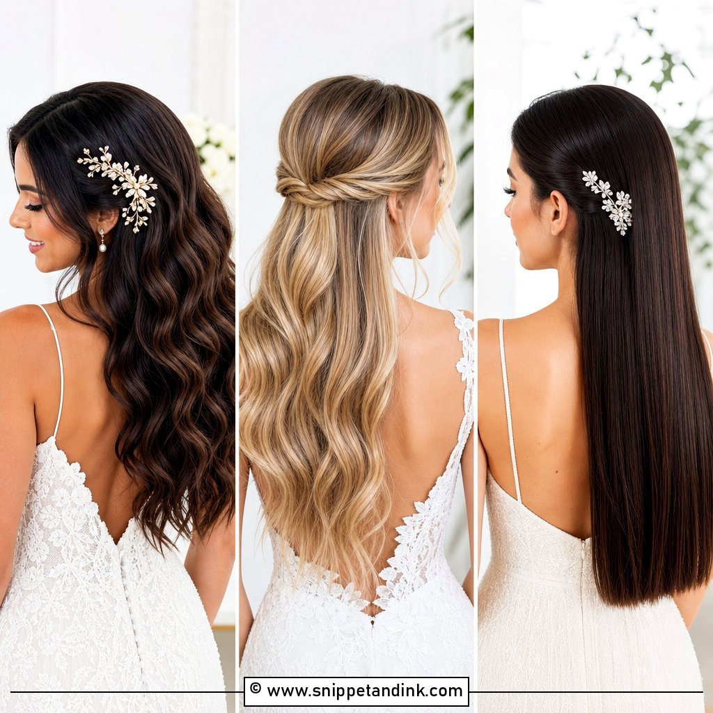 15 Bride Hairstyle Down Ideas for Dreamy Wedding Hair