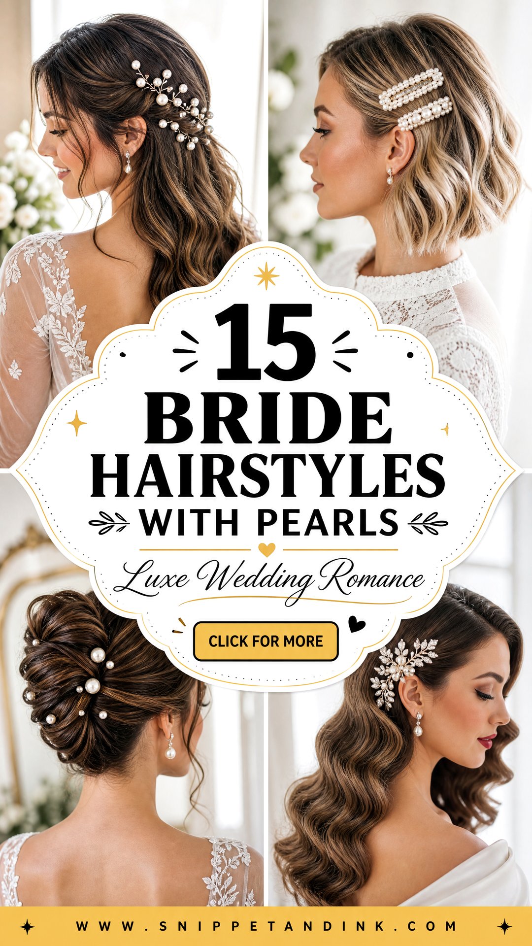 15 Bride Hairstyles with Pearls for Luxe Wedding Romance - 15 Bride Hairstyles with Pearls for Luxe Wedding Romance
