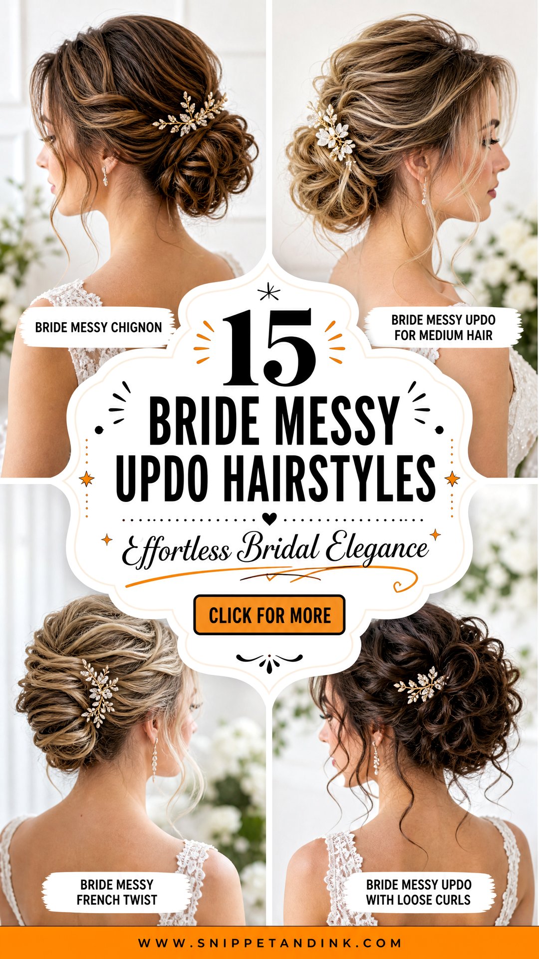 15 Bride Messy Updo Hairstyles for Effortless Elegance - 15 Bride Messy Updo Hairstyles for Effortless Elegance