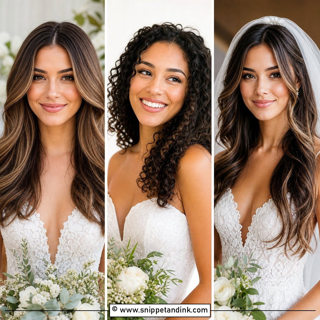 15 Brides Hair Down Ideas for Effortless Bridal Romance