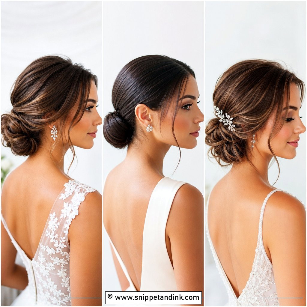 15 Bun for Short Hair Wedding Ideas for Chic Brides