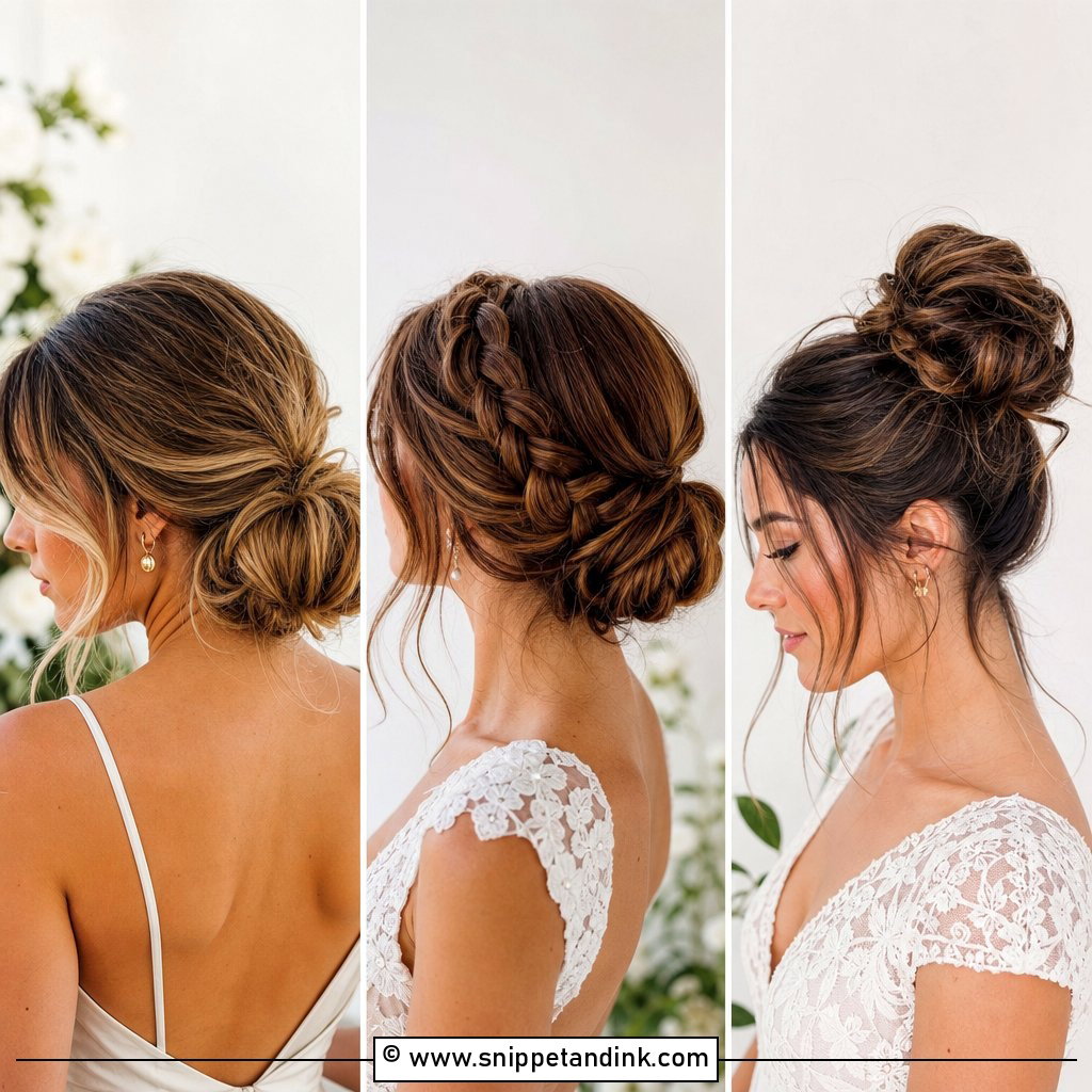 15 Casual Wedding Updo Ideas for Effortless Bridal Style