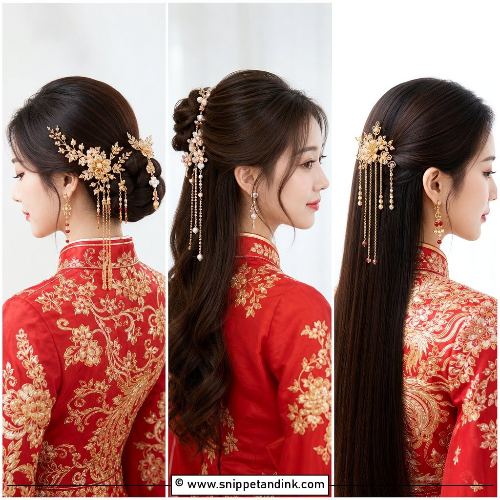 15 Chinese Bridal Hair Ideas for a Graceful Wedding Look