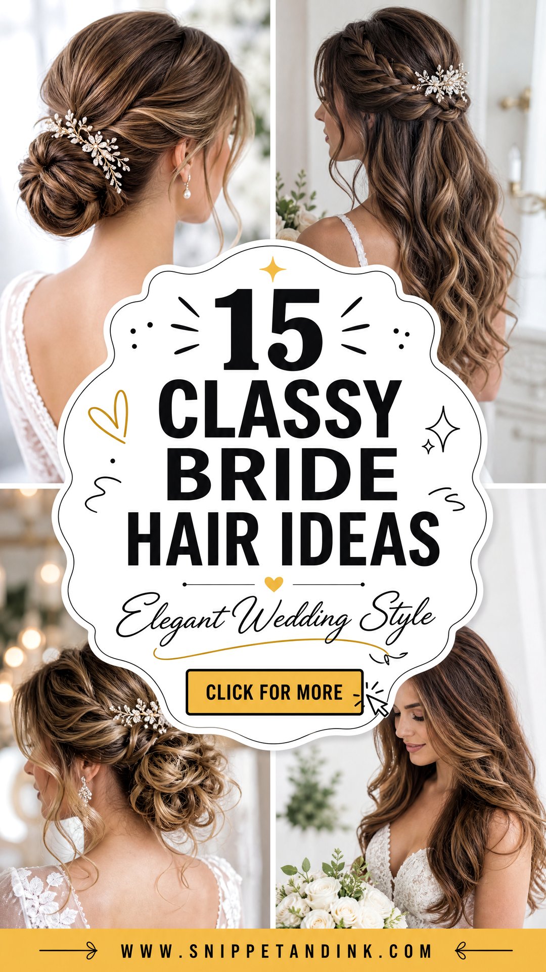 15 Classy Bride Hair Ideas for Elegant Wedding-Day Style - 15 Classy Bride Hair Ideas for Elegant Wedding-Day Style