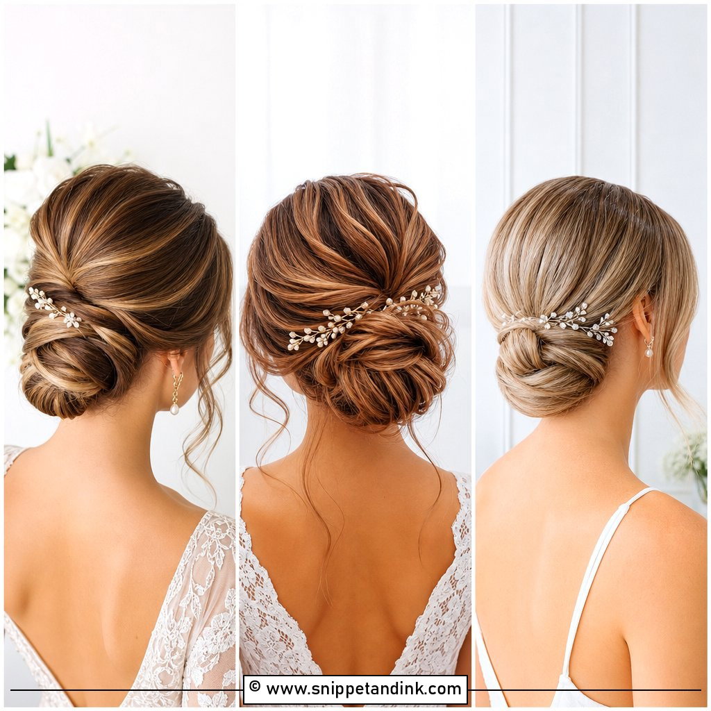 15 Clean Wedding Bun Ideas for Minimalist Brides