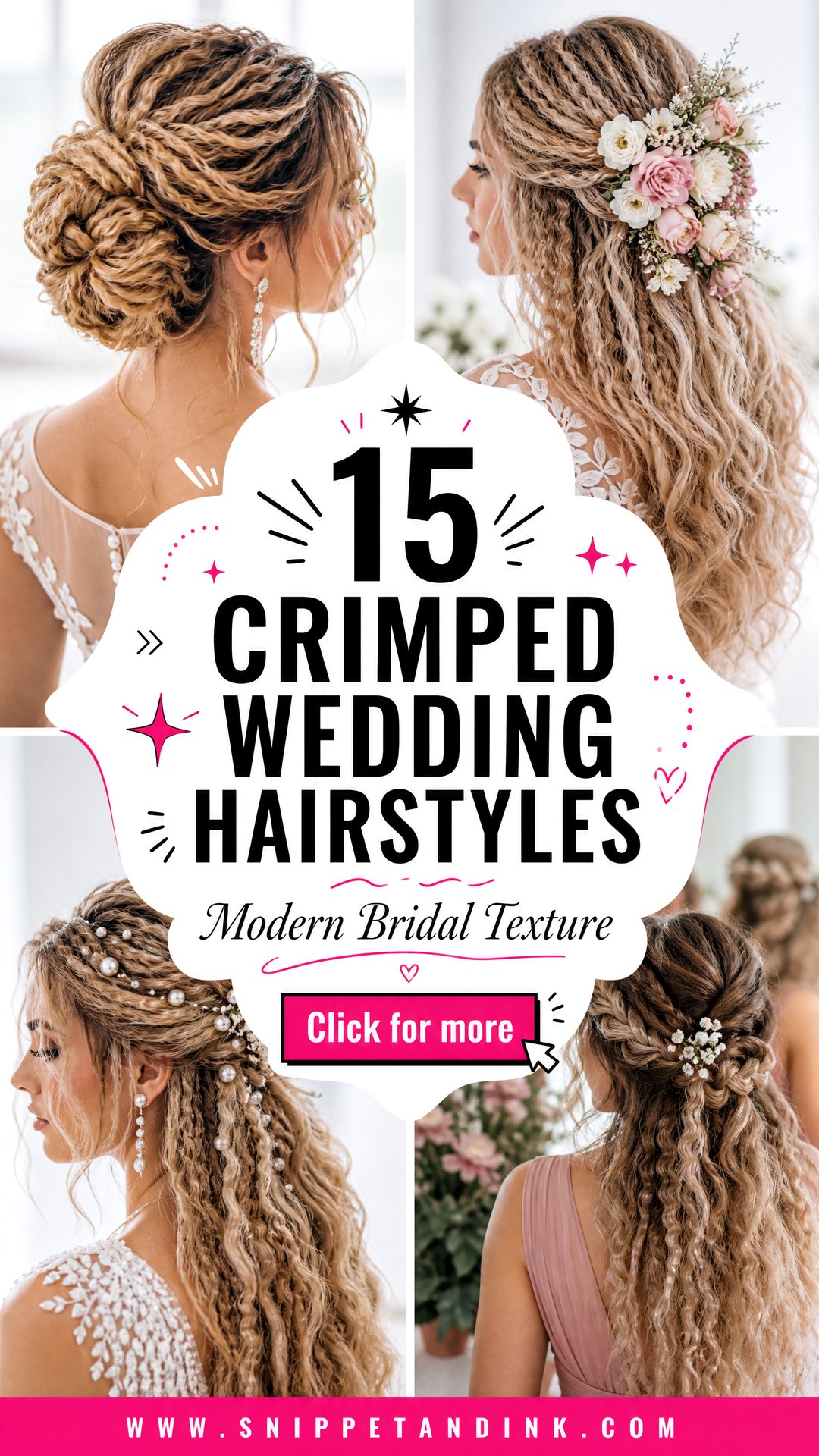 15 Crimped Wedding Hairstyles for Modern Bridal Texture - 15 Crimped Wedding Hairstyles for Modern Bridal Texture