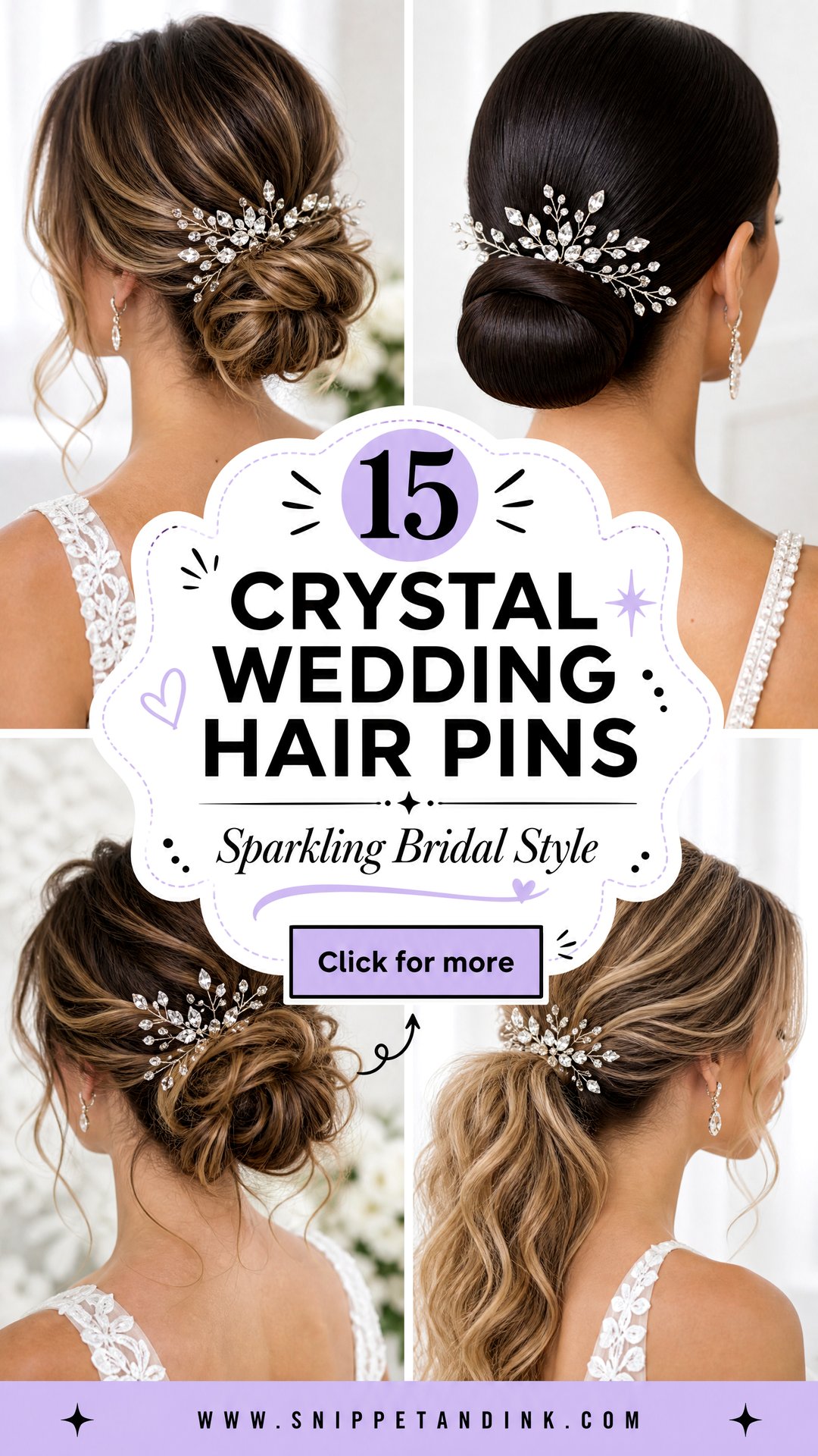 15 Crystal Wedding Hair Pins for Sparkling Bridal Style - 15 Crystal Wedding Hair Pins for Sparkling Bridal Style