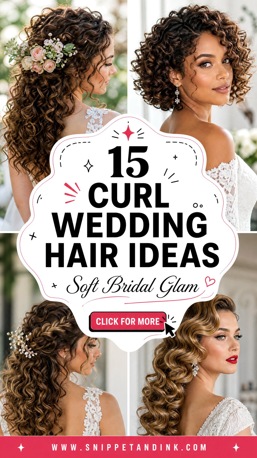 15 Curl Wedding Hair Ideas for Soft Bridal Glam - 15 Curl Wedding Hair Ideas for Soft Bridal Glam