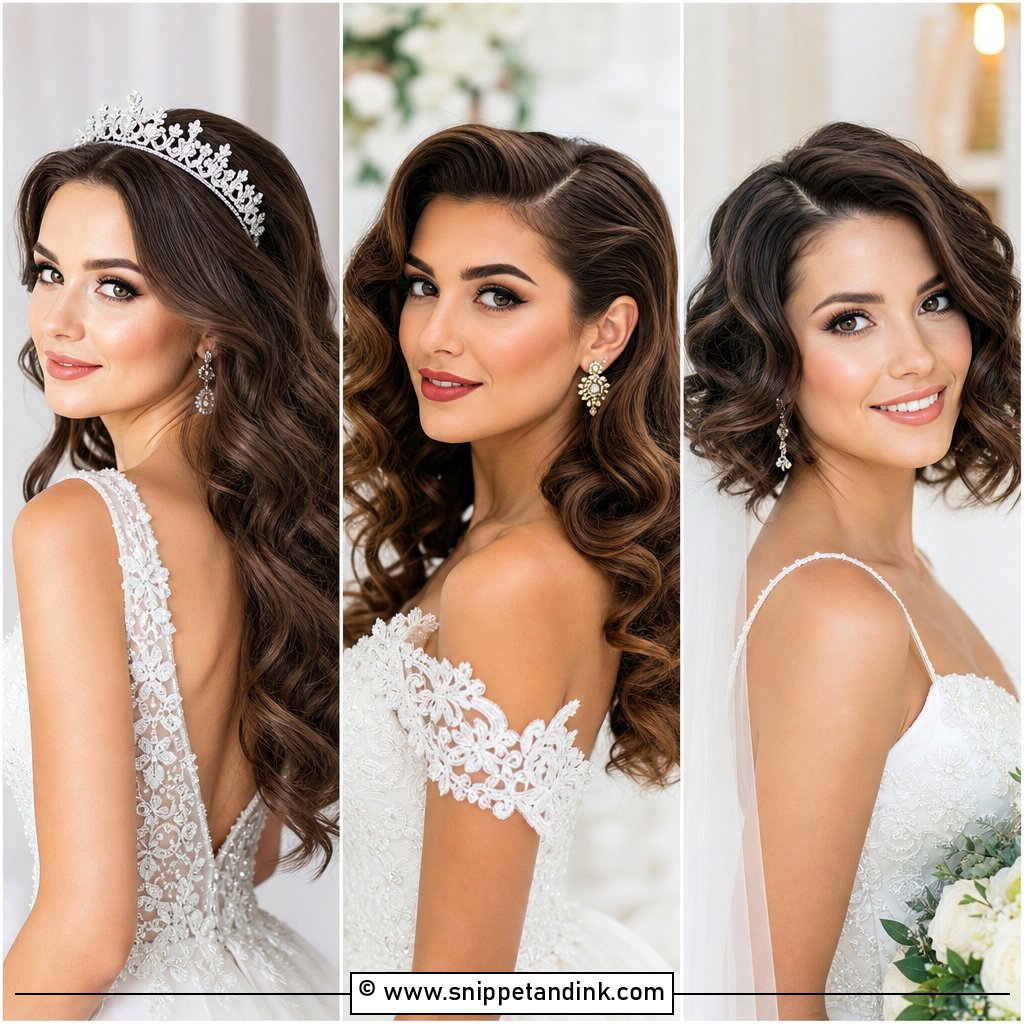 15 Curled Bridal Hair Down Ideas for Elegant Brides