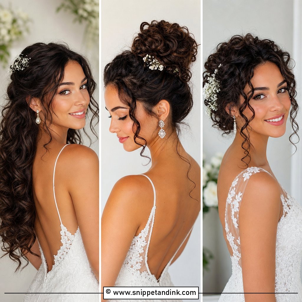 15 Curls Hair Styles for Wedding Guests and Brides