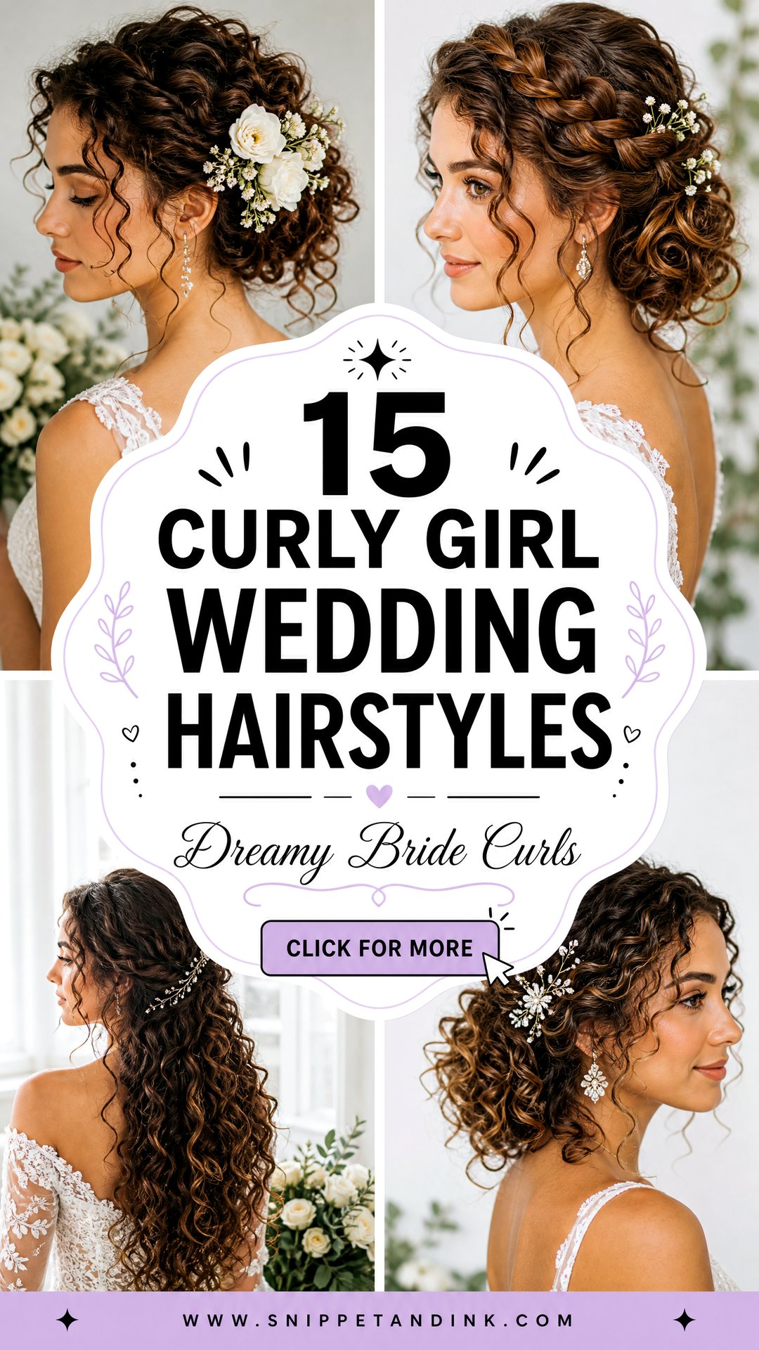15 Curly Girl Wedding Hairstyles for Dreamy Brides - 15 Curly Girl Wedding Hairstyles for Dreamy Brides
