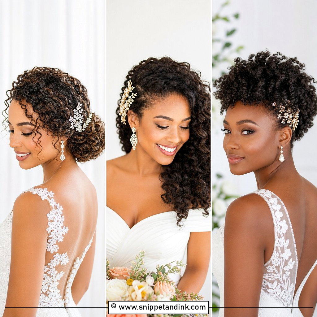 15 Curly Hair Wedding Hairstyle Ideas for Brides