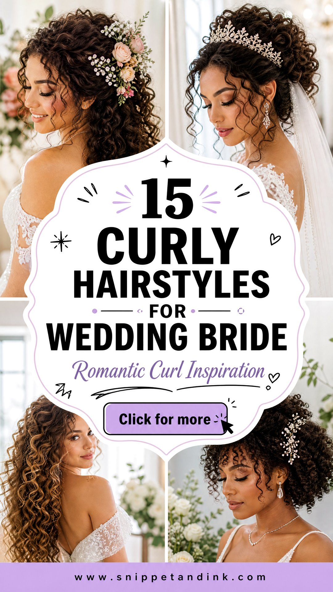 15 Curly Hairstyles for Wedding Bride Inspiration - 15 Curly Hairstyles for Wedding Bride Inspiration