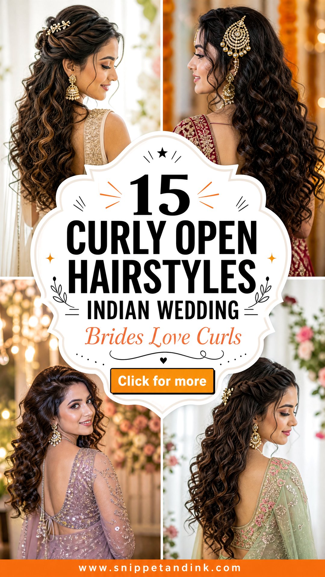 15 Curly Open Hairstyles Indian Wedding Brides Love - 15 Curly Open Hairstyles Indian Wedding Brides Love