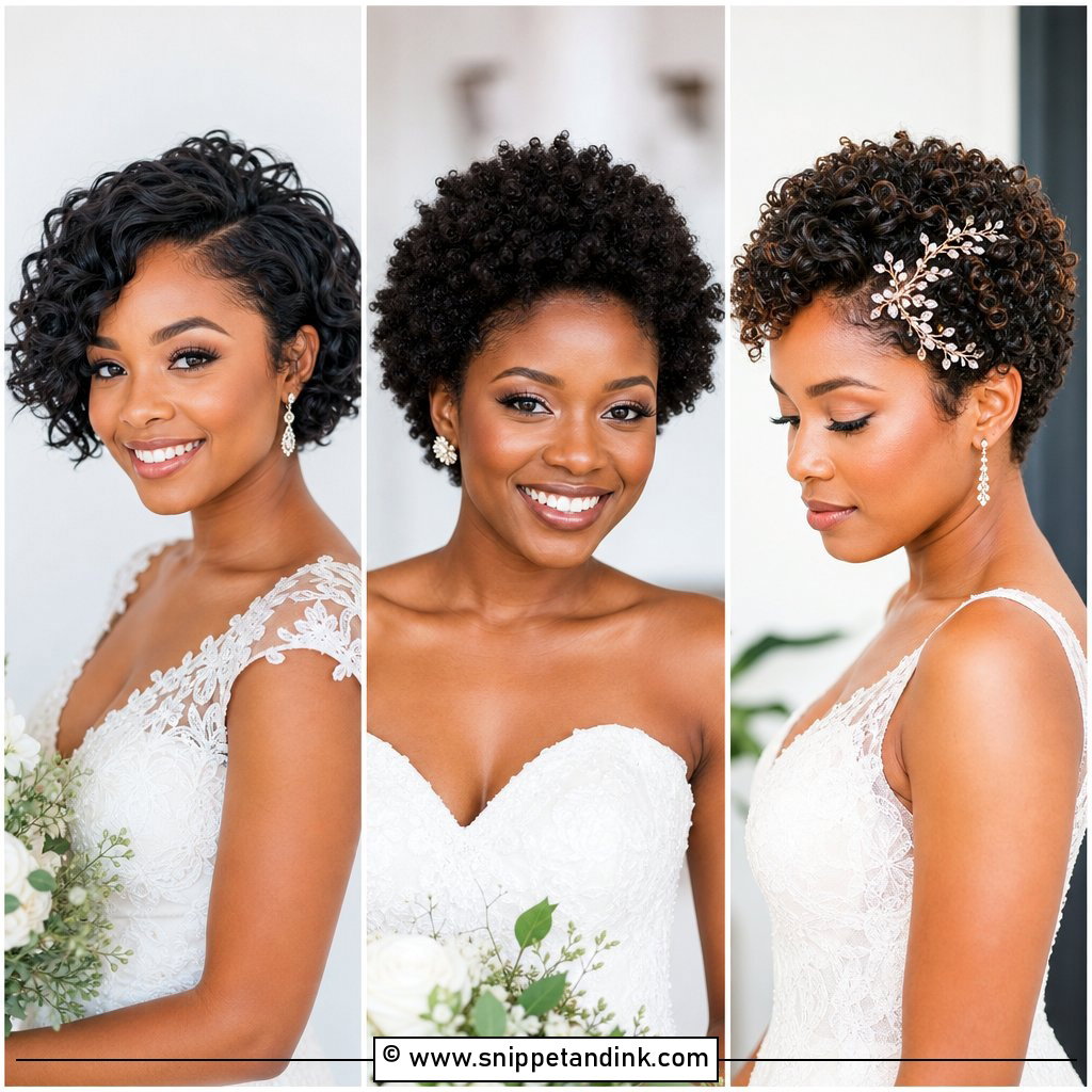 15 Curly Short Hair Wedding Styles for Chic Brides