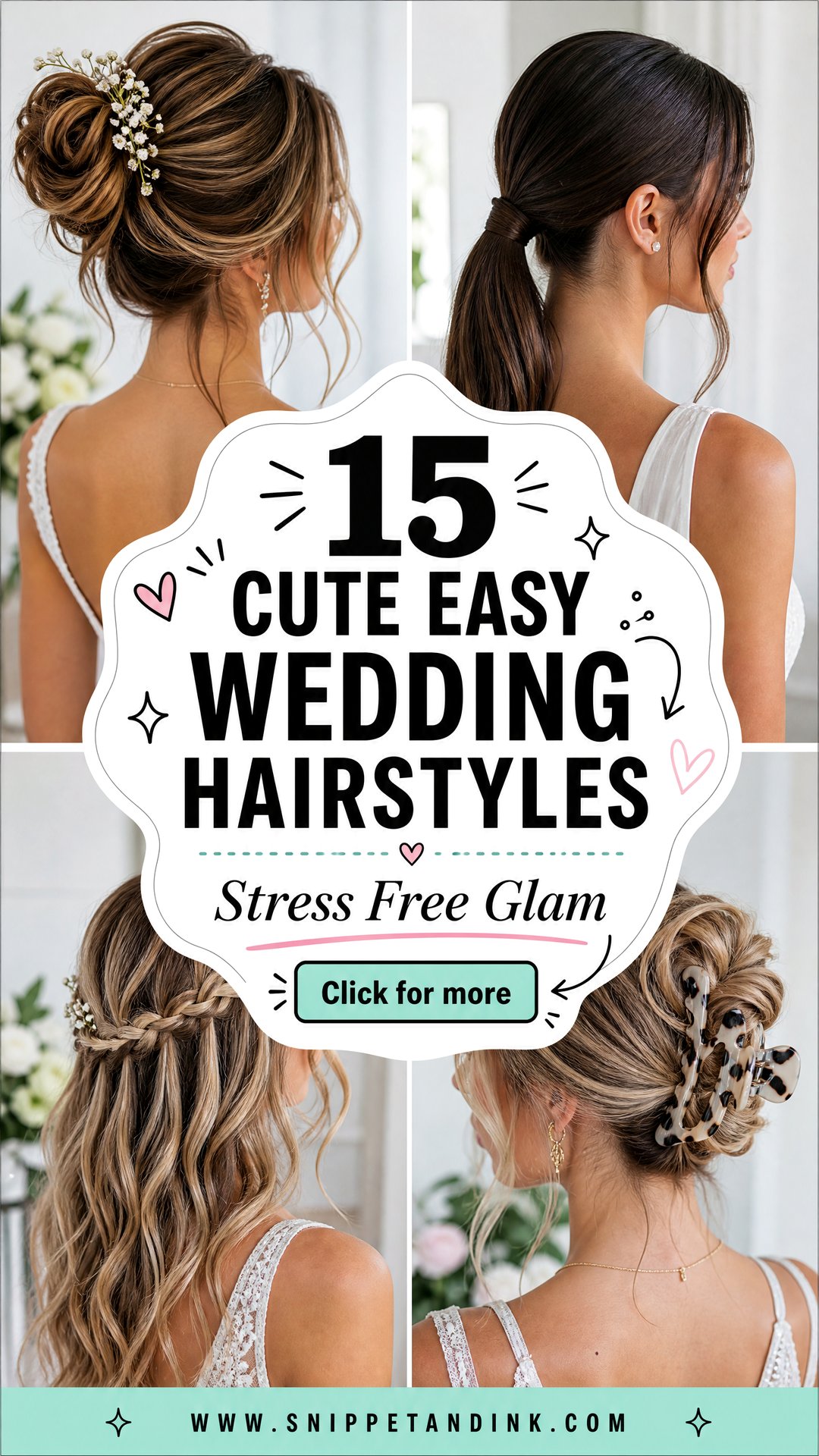 15 Cute Easy Wedding Hairstyles for Stress-Free Glam - 15 Cute Easy Wedding Hairstyles for Stress-Free Glam