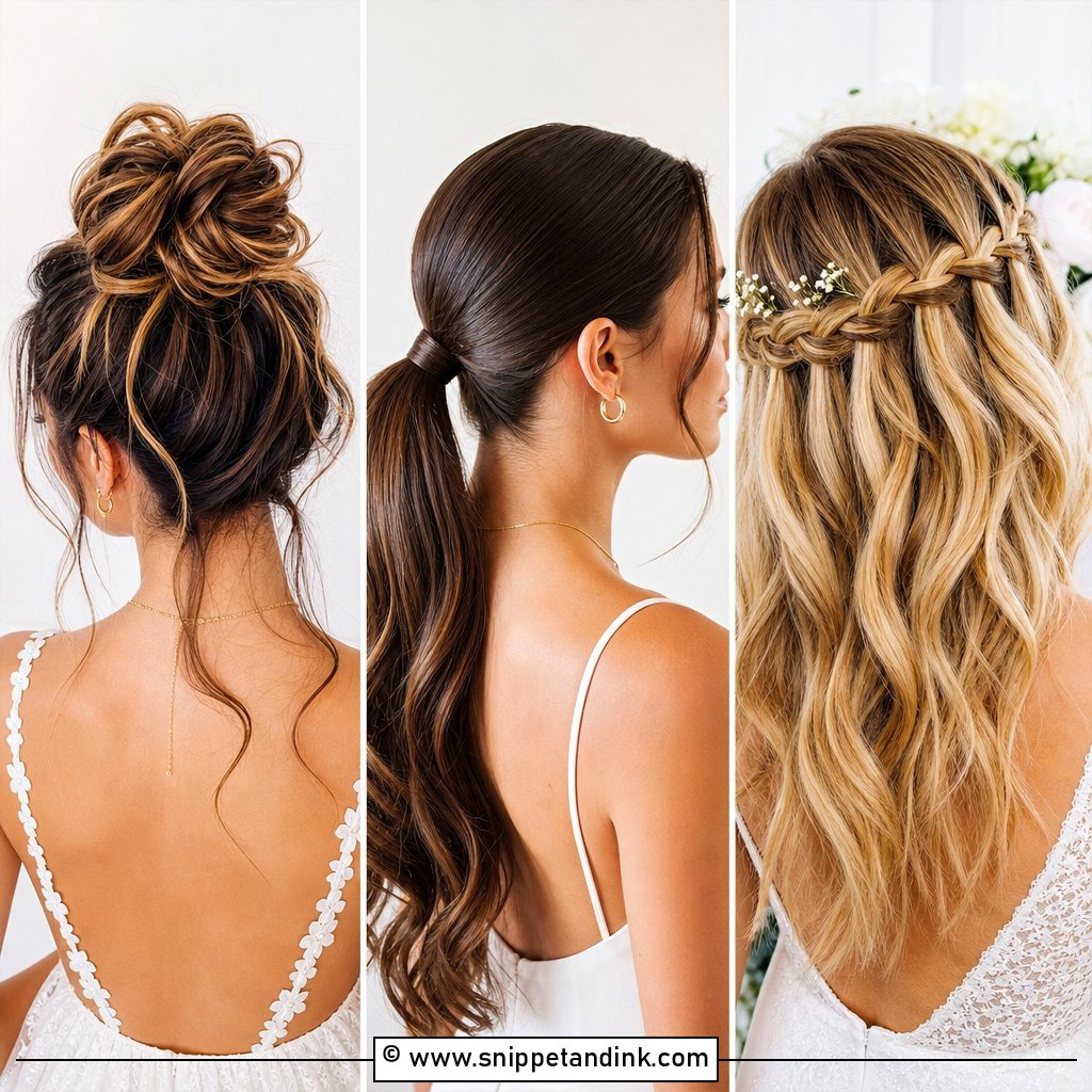 15 Cute Easy Wedding Hairstyles for Stress-Free Glam