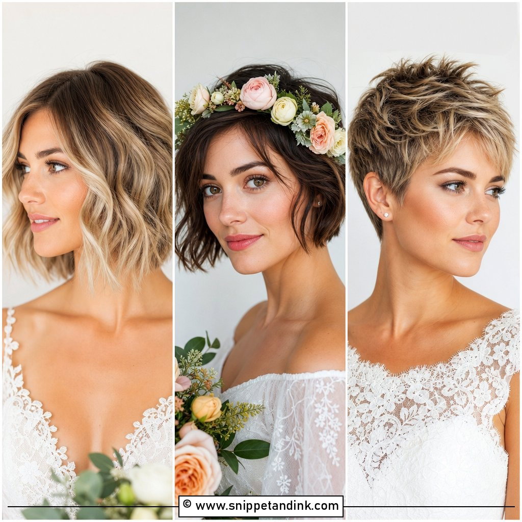 15 Cute Hairstyles for Short Hair for Wedding Glam