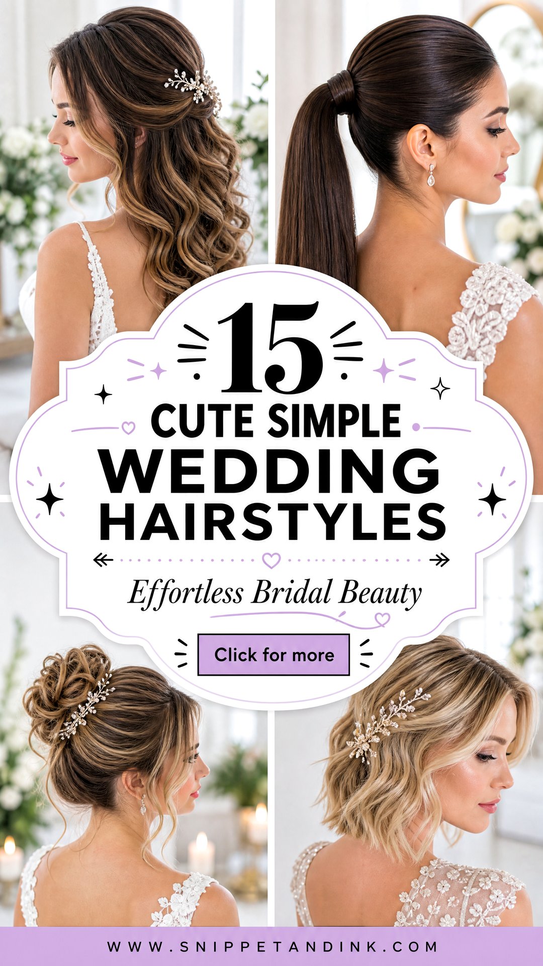 15 Cute Simple Wedding Hairstyles for Effortless Beauty - 15 Cute Simple Wedding Hairstyles for Effortless Beauty