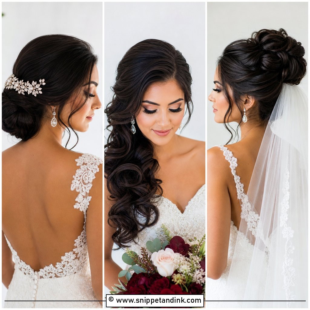 15 Dark Bridal Hair Ideas for Dramatic Wedding Style