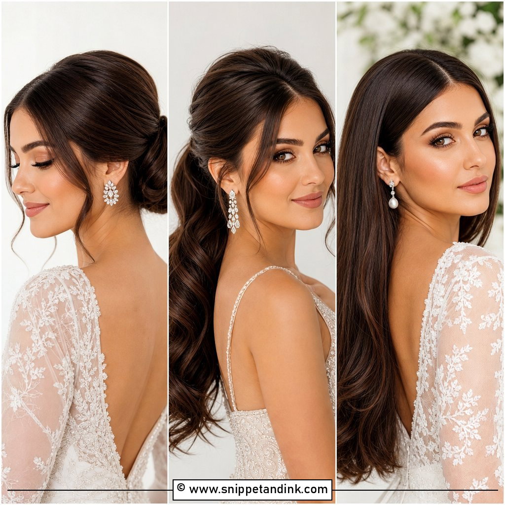 15 Dark Brown Bridal Hair Ideas for a Timeless Look