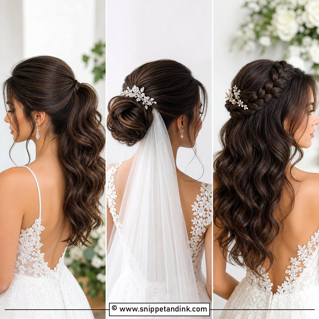 15 Dark Brown Hair Wedding Hairstyles for Elegant Brides