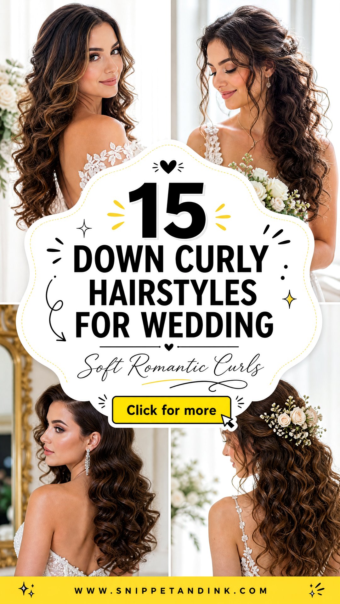 15 Down Curly Hairstyles for Wedding Soft Romantic Looks - 15 Down Curly Hairstyles for Wedding: Soft Romantic Looks