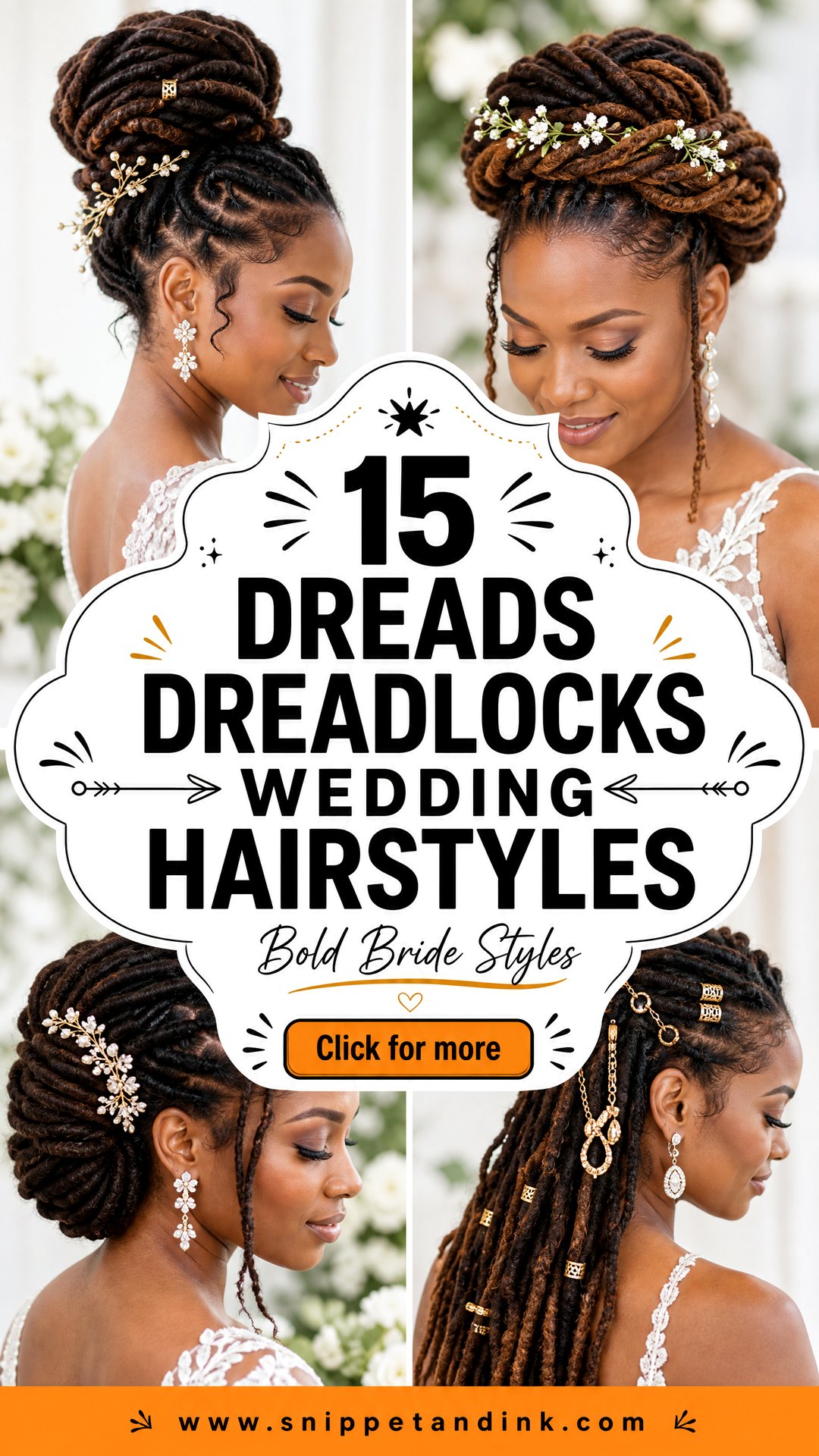 15 Dreads Dreadlocks Wedding Hairstyles for Bold Brides - 15 Dreads Dreadlocks Wedding Hairstyles for Bold Brides