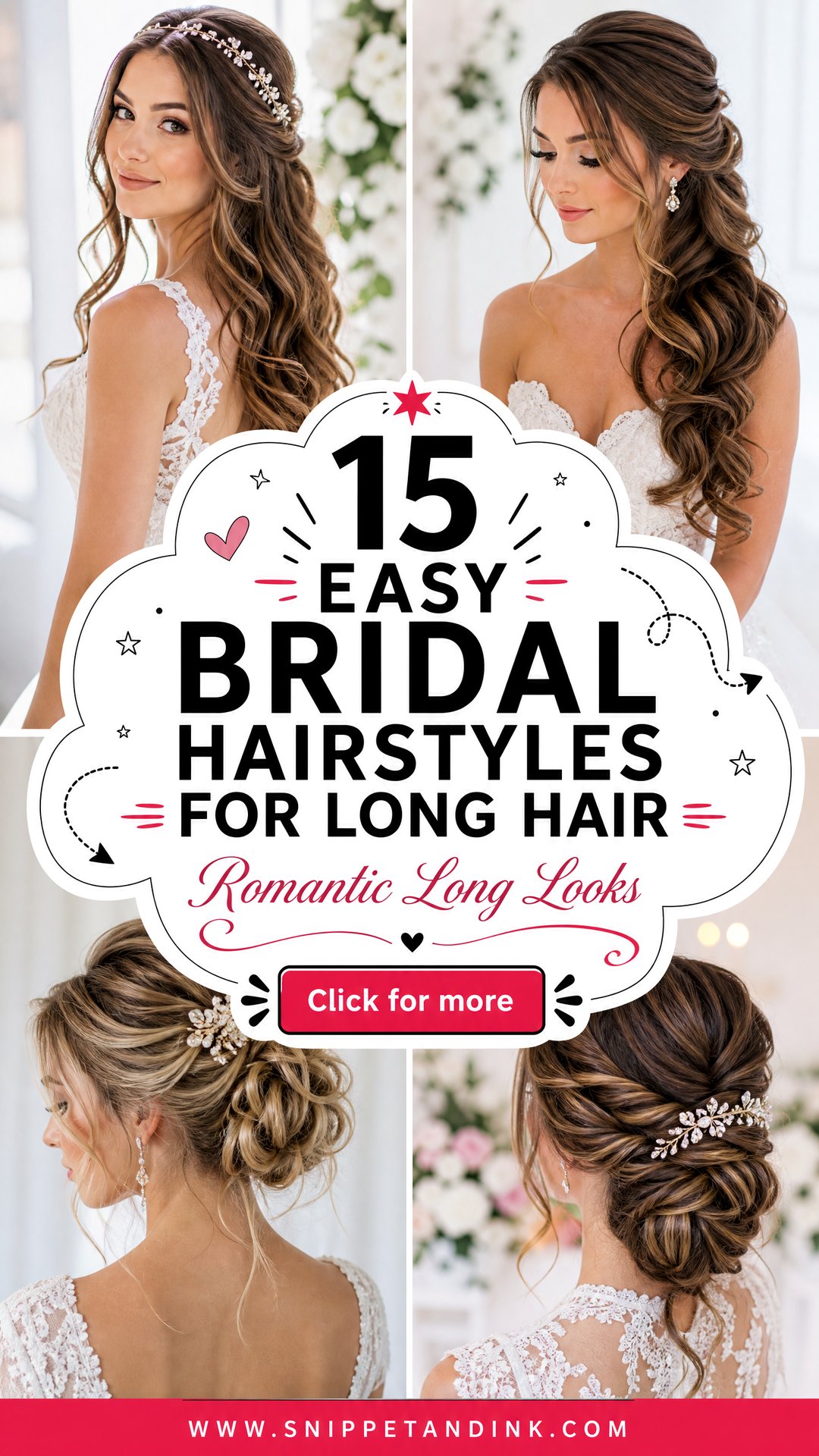 15 Easy Bridal Hairstyles for Long Hair Romantic Looks - 15 Easy Bridal Hairstyles for Long Hair: Romantic Looks