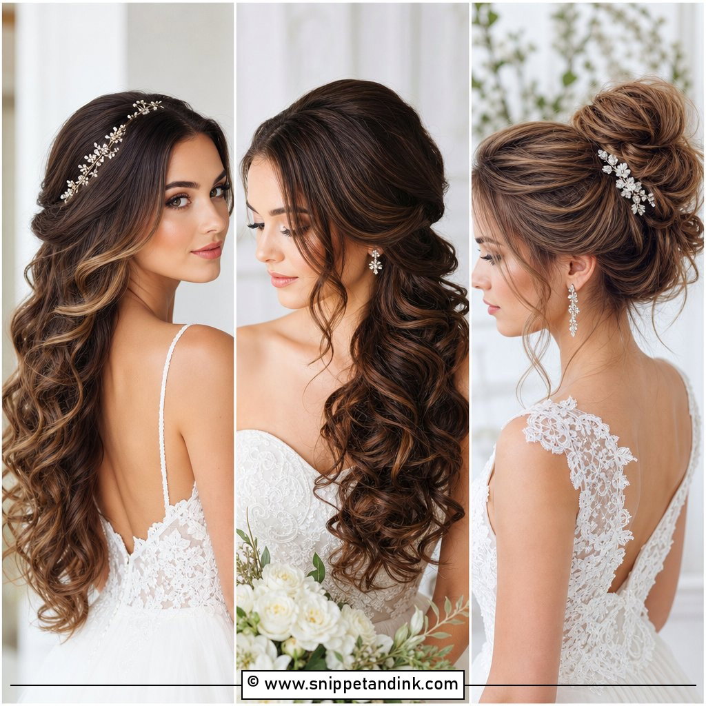 15 Easy Bridal Hairstyles for Long Hair Romantic Looks