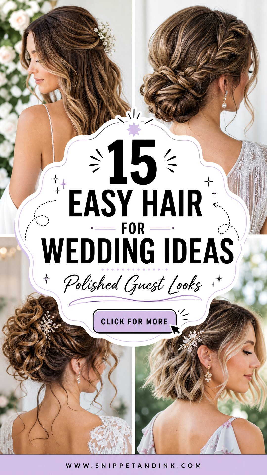 15 Easy Hair for Wedding Ideas for Polished Guest Looks - 15 Easy Hair for Wedding Ideas for Polished Guest Looks