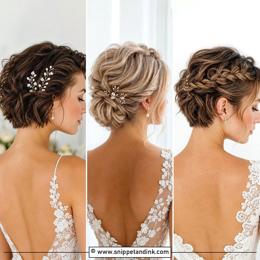 15 Easy Hairstyles for Short Hair for Wedding Chic Looks