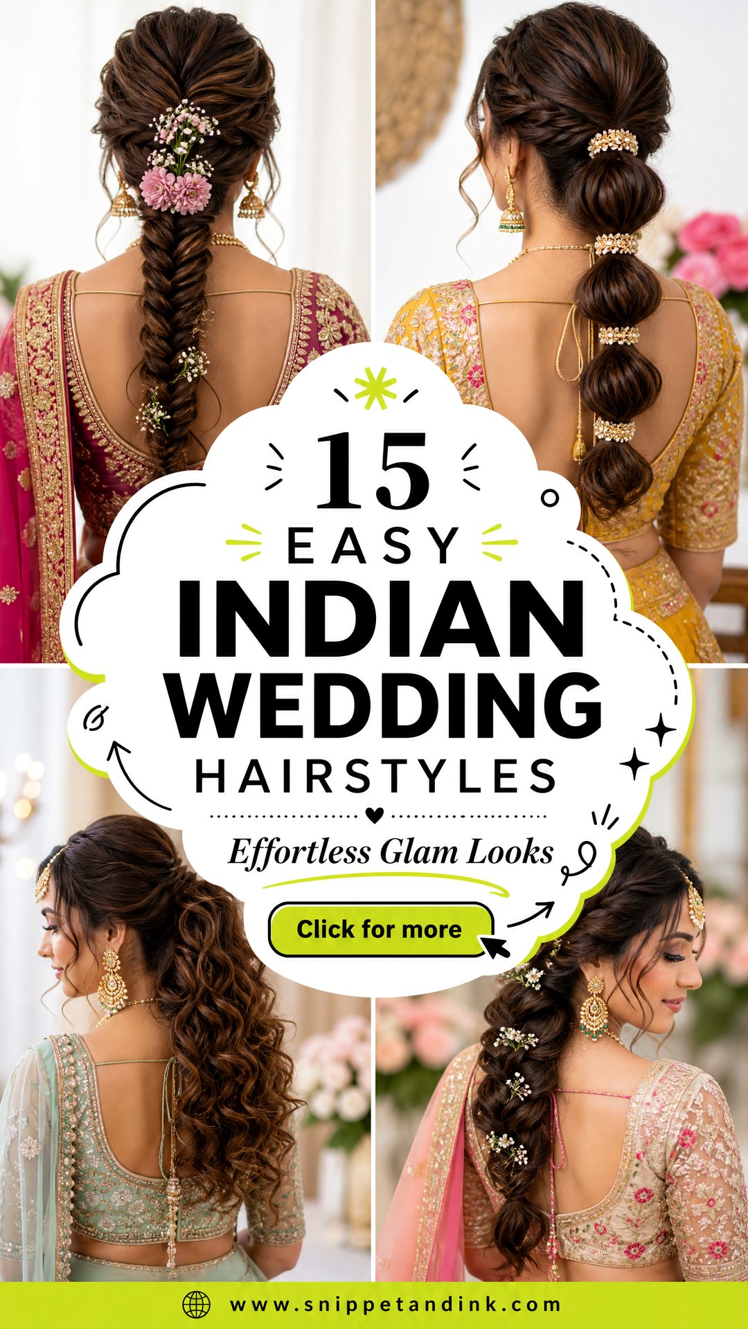 15 Easy Indian Wedding Hairstyles for Effortless Glam Looks - 15 Easy Indian Wedding Hairstyles for Effortless Glam Looks