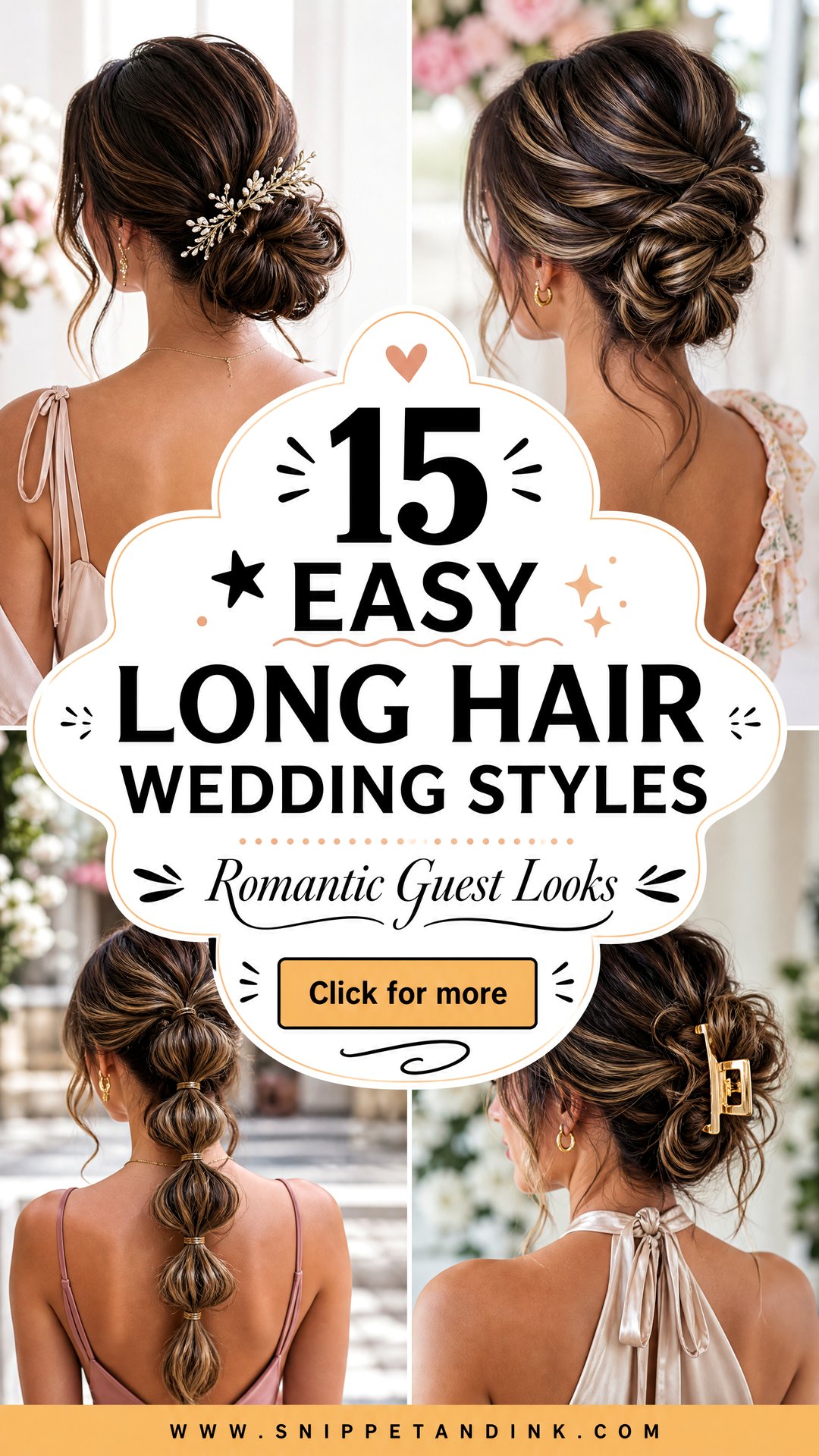 15 Easy Long Hair Wedding Styles for Romantic Guest Looks - 15 Easy Long Hair Wedding Styles for Romantic Guest Looks