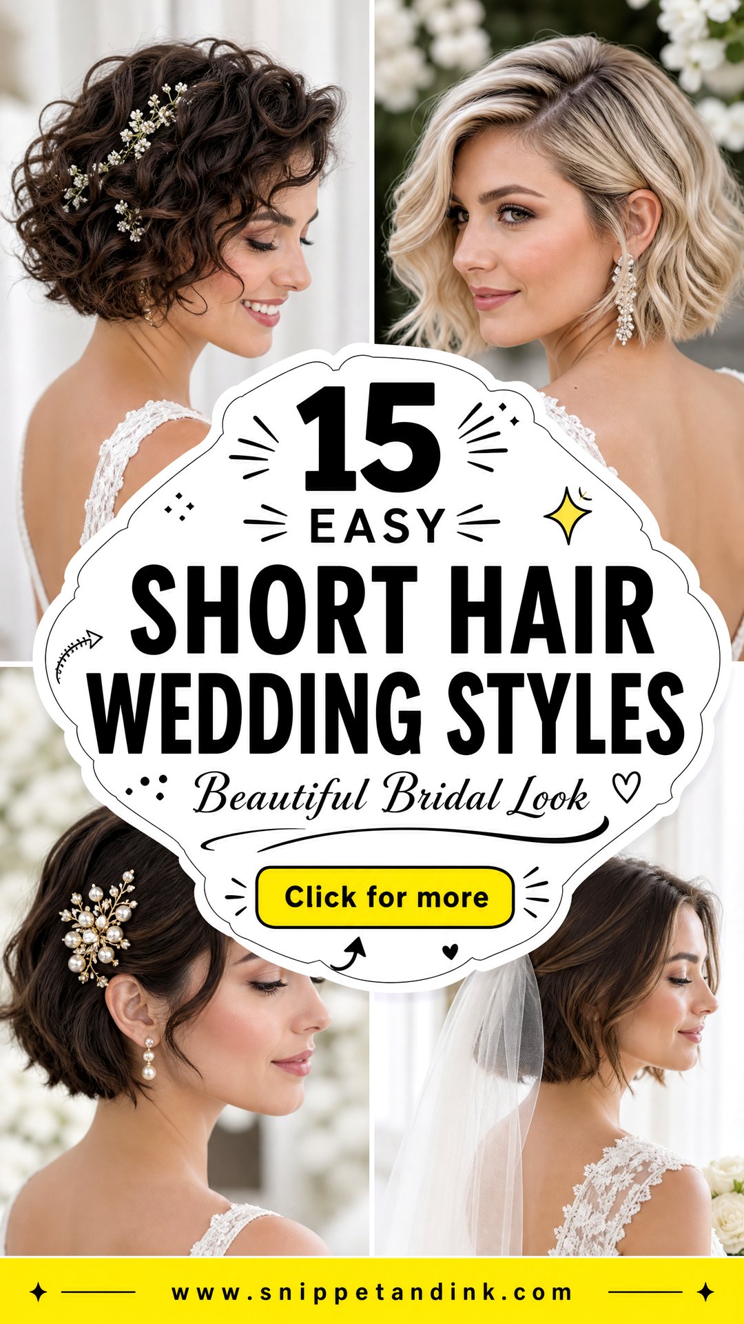 15 Easy Short Hair Wedding Styles for a Beautiful Look - 15 Easy Short Hair Wedding Styles for a Beautiful Look