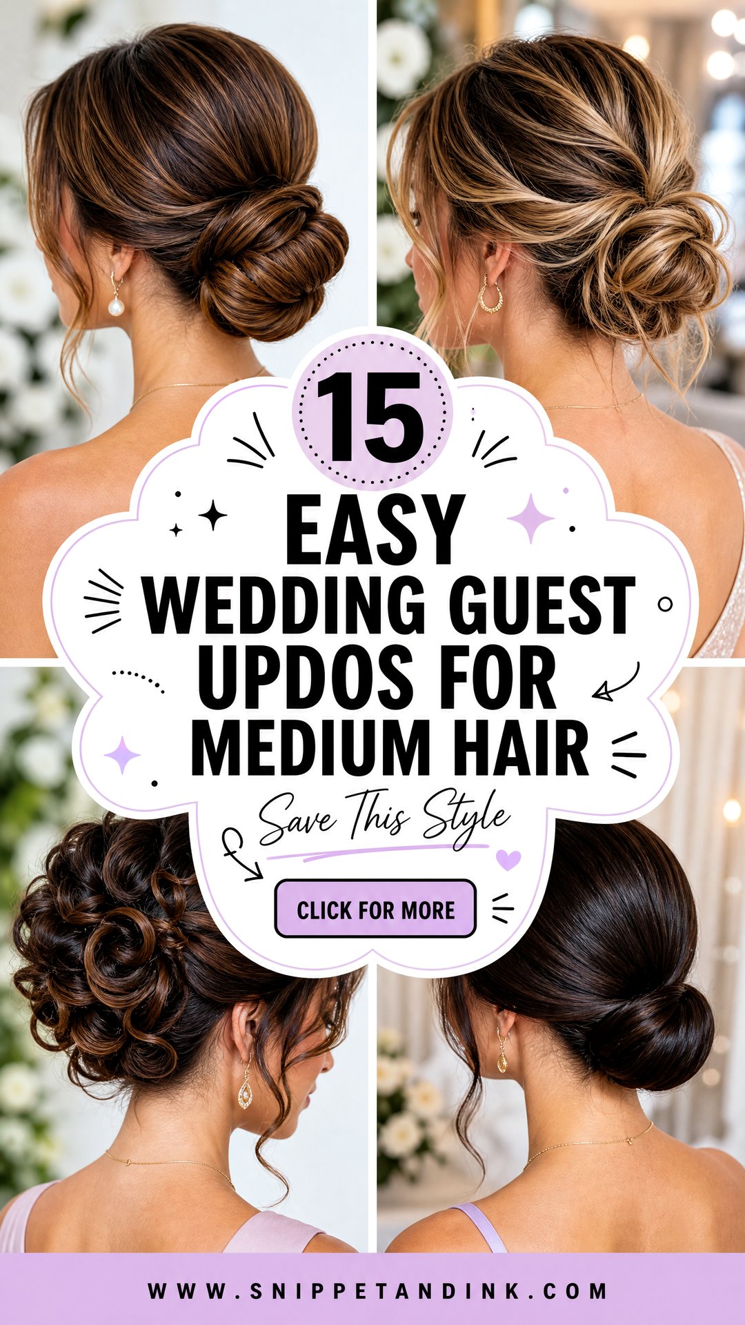 15 Easy Wedding Guest Updos for Medium Hair to Save - 15 Easy Wedding Guest Updos for Medium Hair to Save