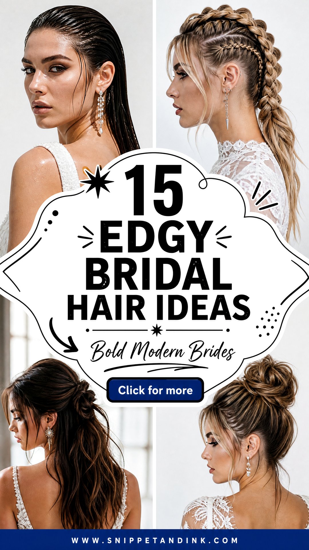 15 Edgy Bridal Hair Ideas for Bold Modern Brides - 15 Edgy Bridal Hair Ideas for Bold Modern Brides