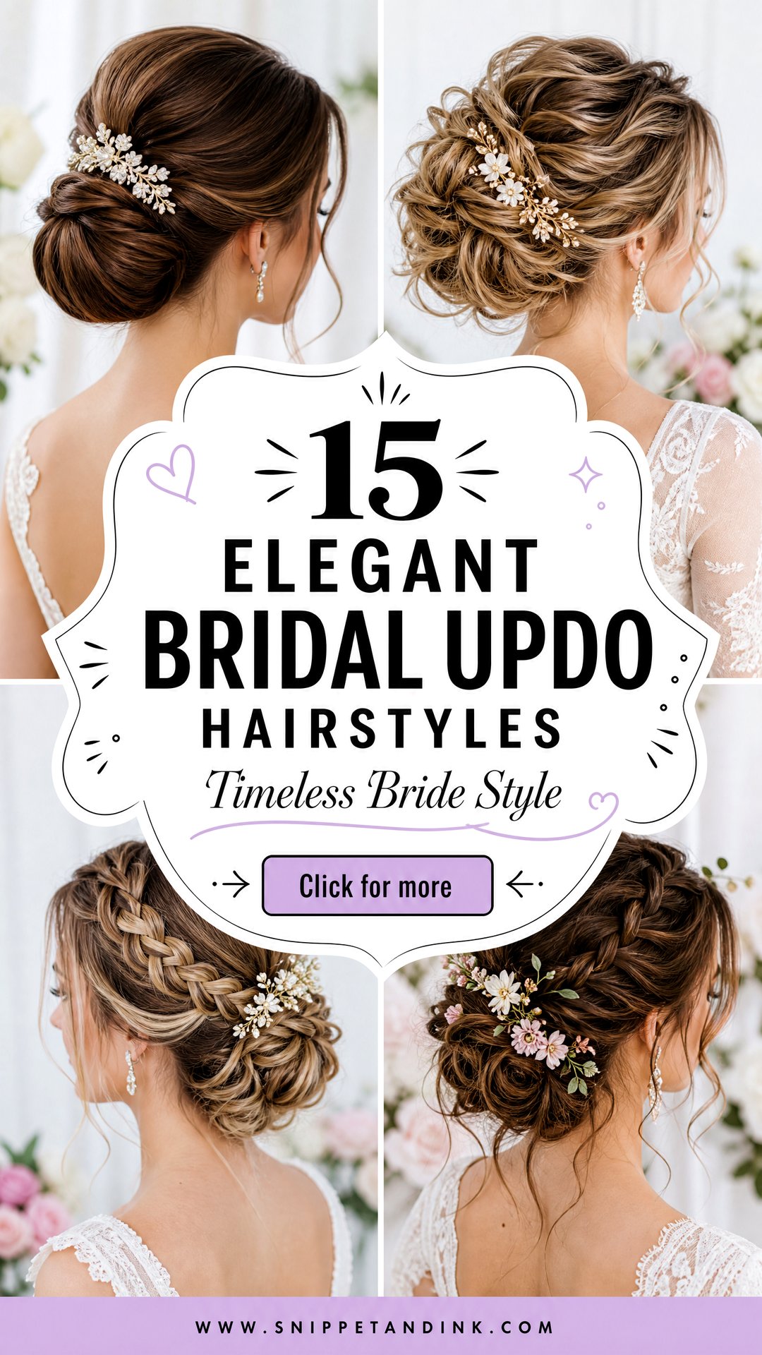 15 Elegant Bridal Updo Hairstyles for Timeless Brides - 15 Elegant Bridal Updo Hairstyles for Timeless Brides