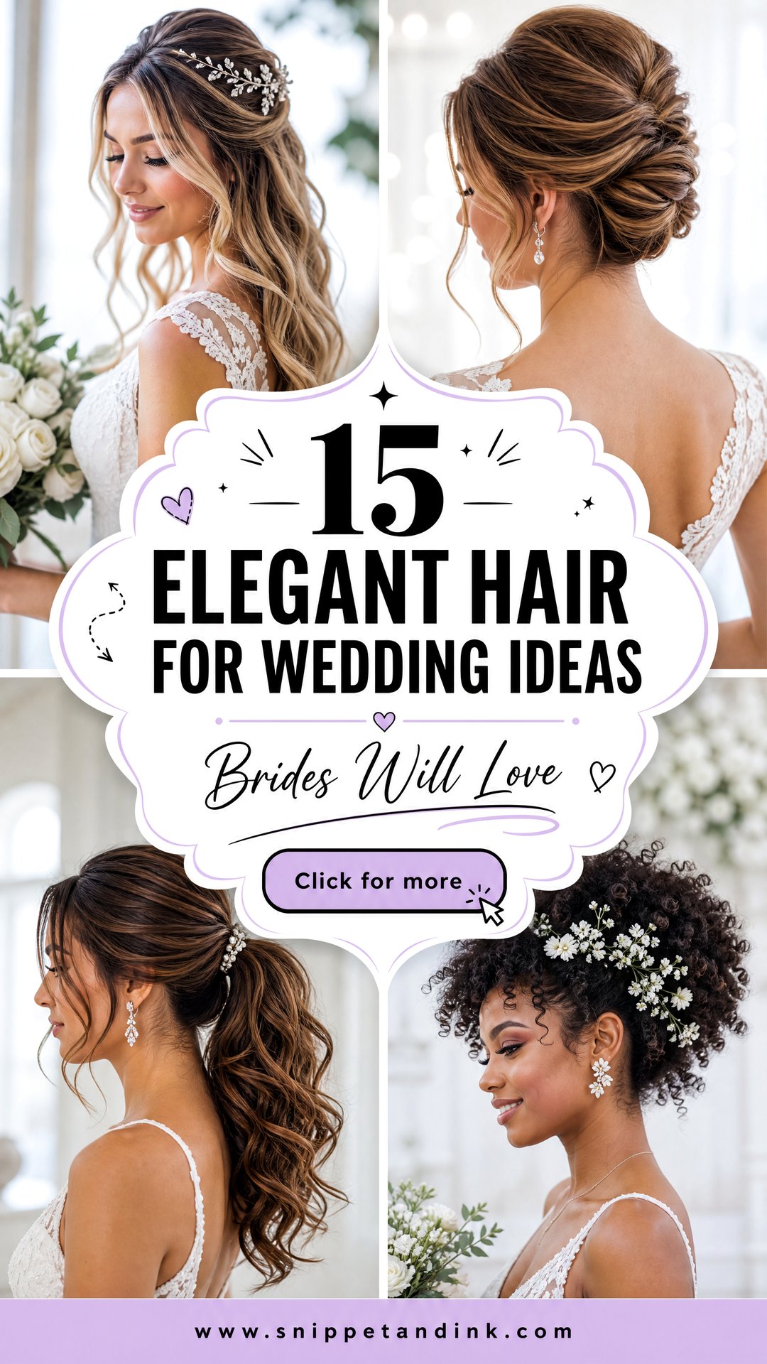 15 Elegant Hair for Wedding Ideas Brides Will Love - 15 Elegant Hair for Wedding Ideas Brides Will Love