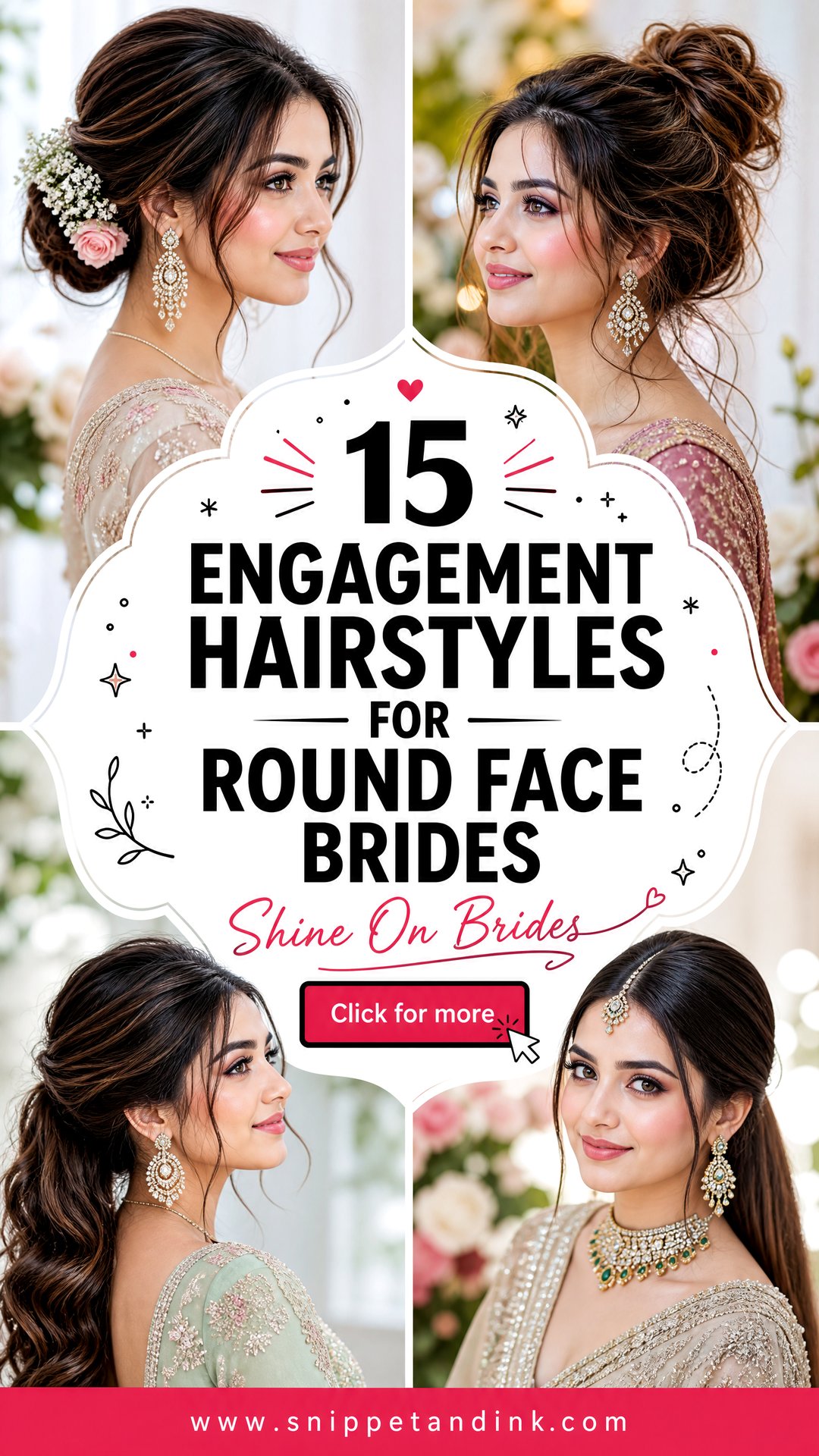 15 Engagement Hairstyles for Round Face Brides to Shine - 15 Engagement Hairstyles for Round Face Brides to Shine