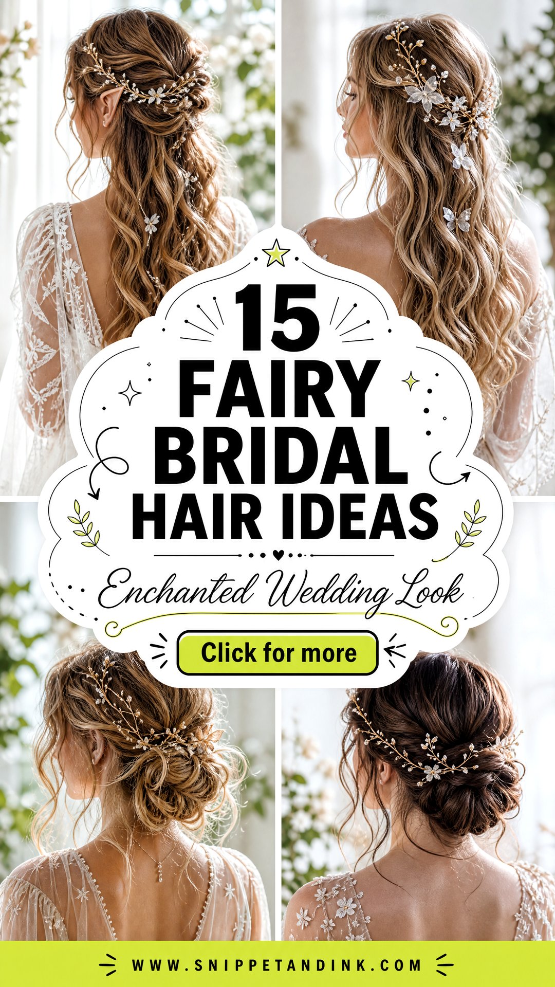 15 Fairy Bridal Hair Ideas for an Enchanted Wedding Look - 15 Fairy Bridal Hair Ideas for an Enchanted Wedding Look